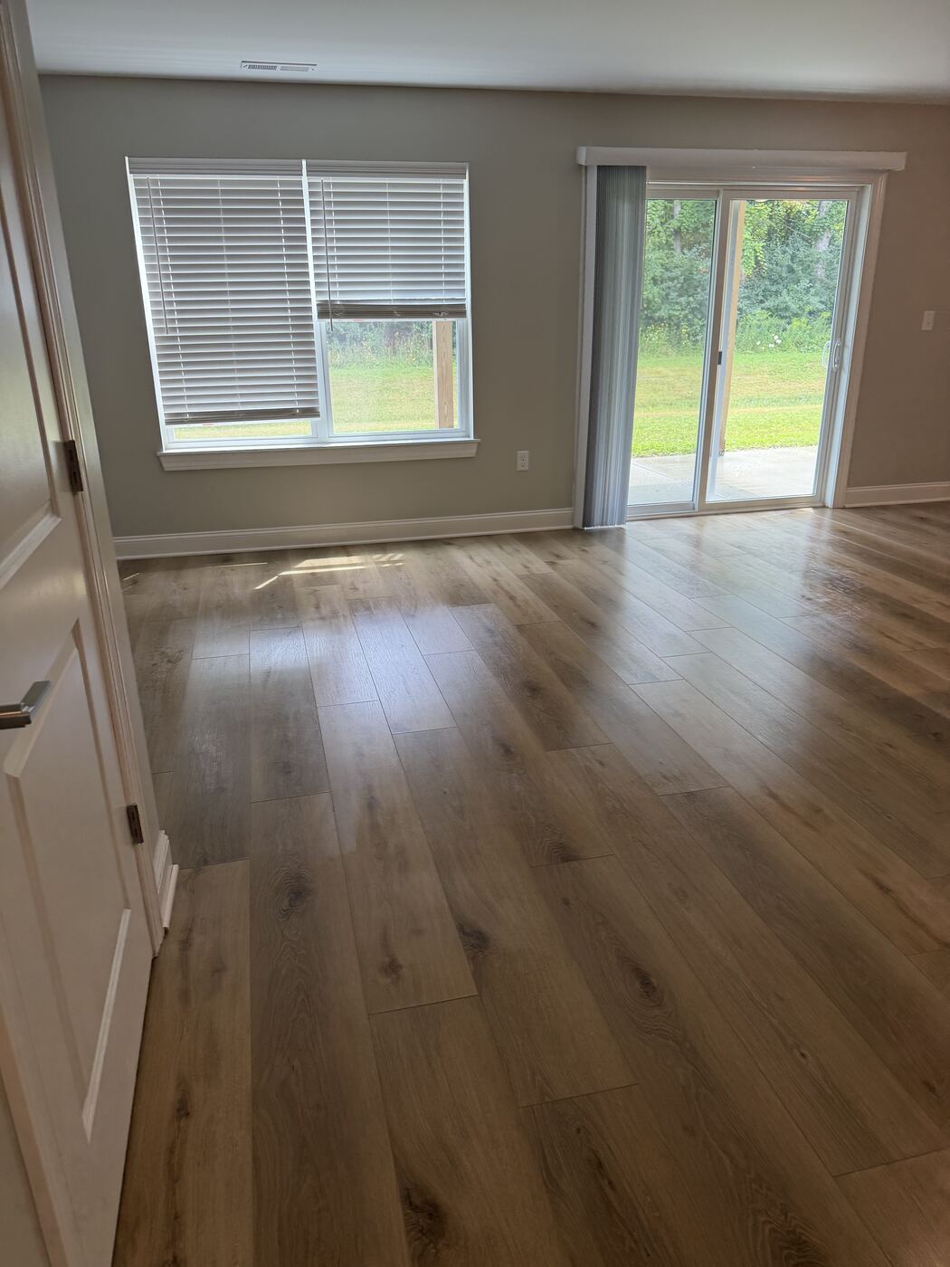Bright bedroom freshly turned over